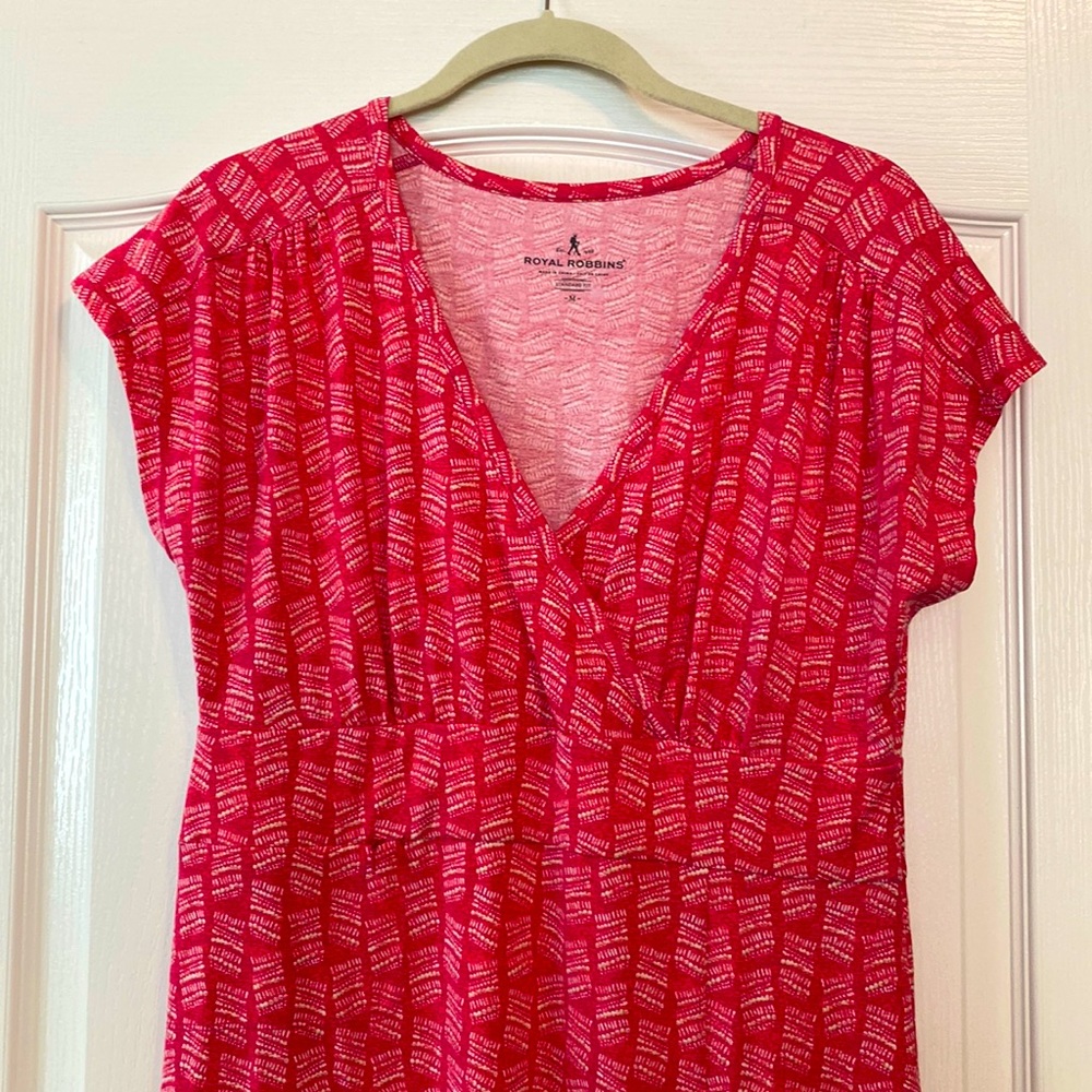 Royal Robbins Pink Patterned Midi Dress